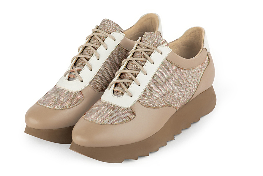 Natural beige dress sneakers for women - Florence KOOIJMAN